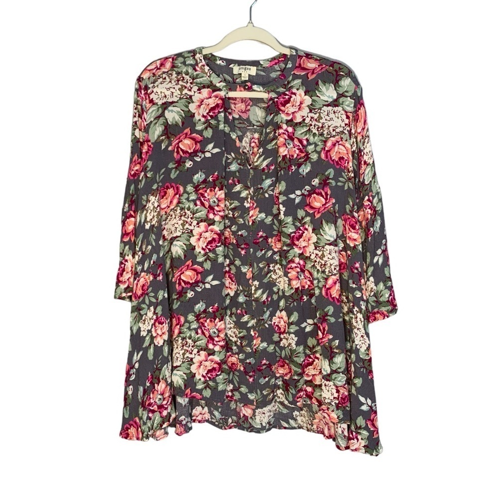 UMGEE grey floral mini dress. Size S